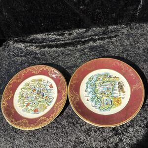 Set Of 2 Vintage Yorkshire & Scotland Saucers Weatherby Royal Falconware